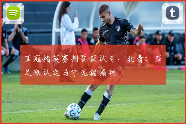 亚冠精英赛判罚获认可,北青:亚足联认定马宁无错漏判